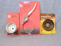 Auto parts stores have a variety of oil filter wrenches to help remove the filter from the engine.