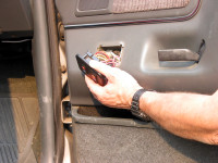 To access electronic switches or an audio speaker, you may need to remove part or all of a car door panel.